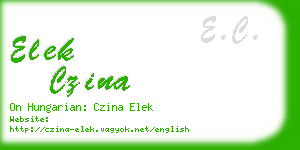 elek czina business card